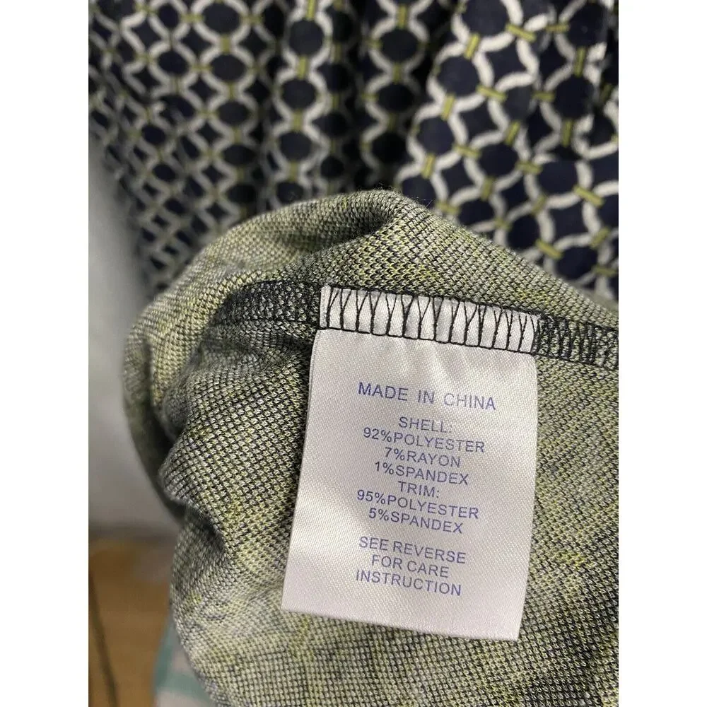 Tyler Boe‎ Women’s Kristen Shift Dress Geometric Stretch Blue White Size Large